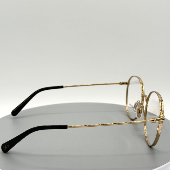 Dolce & Gabbana Eyeglasses Frames DG1334 Gold Black Wire Frame 53-18-140 - Picture 6 of 9